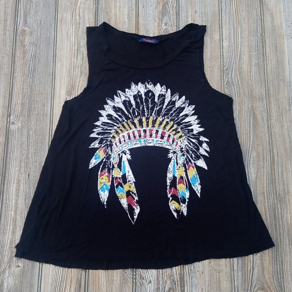 Tmani Lightweight Printed Indian Design Tank Top